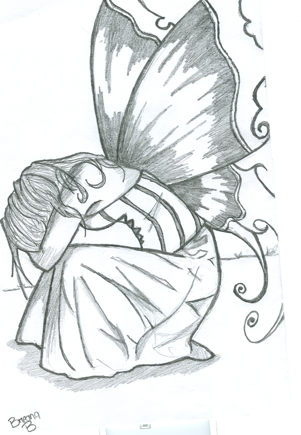 pencil drawings of fairies 01